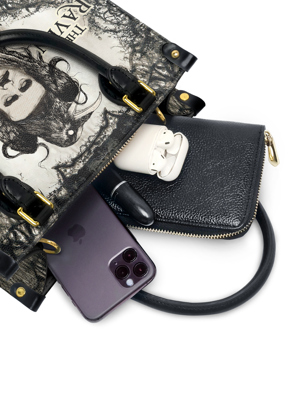 "The Raven" Small Leather Handbag