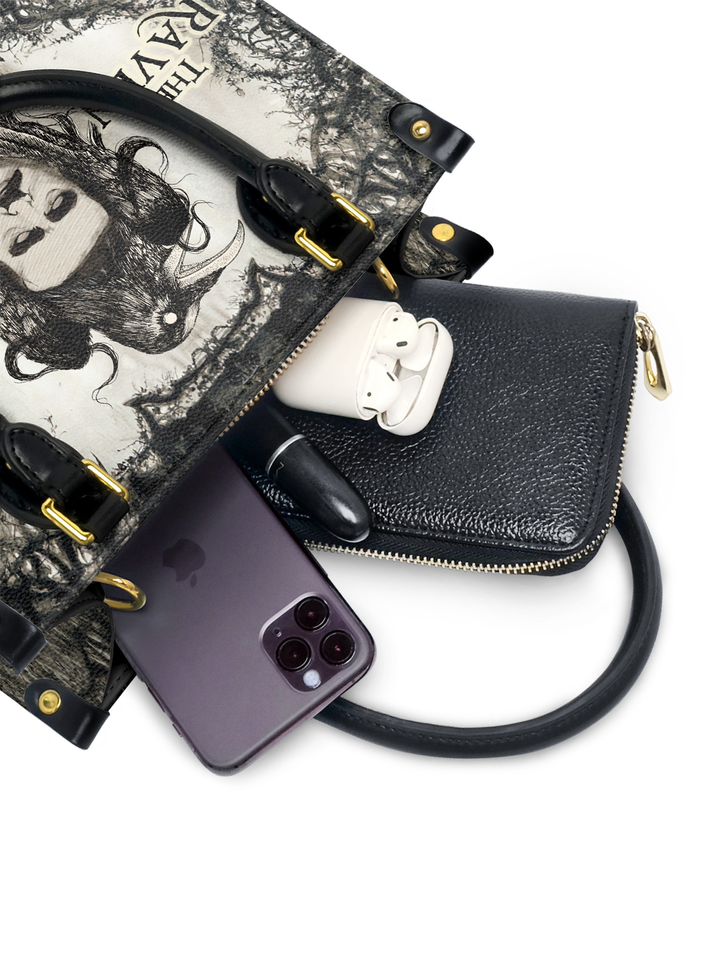 "The Raven" Small Leather Handbag
