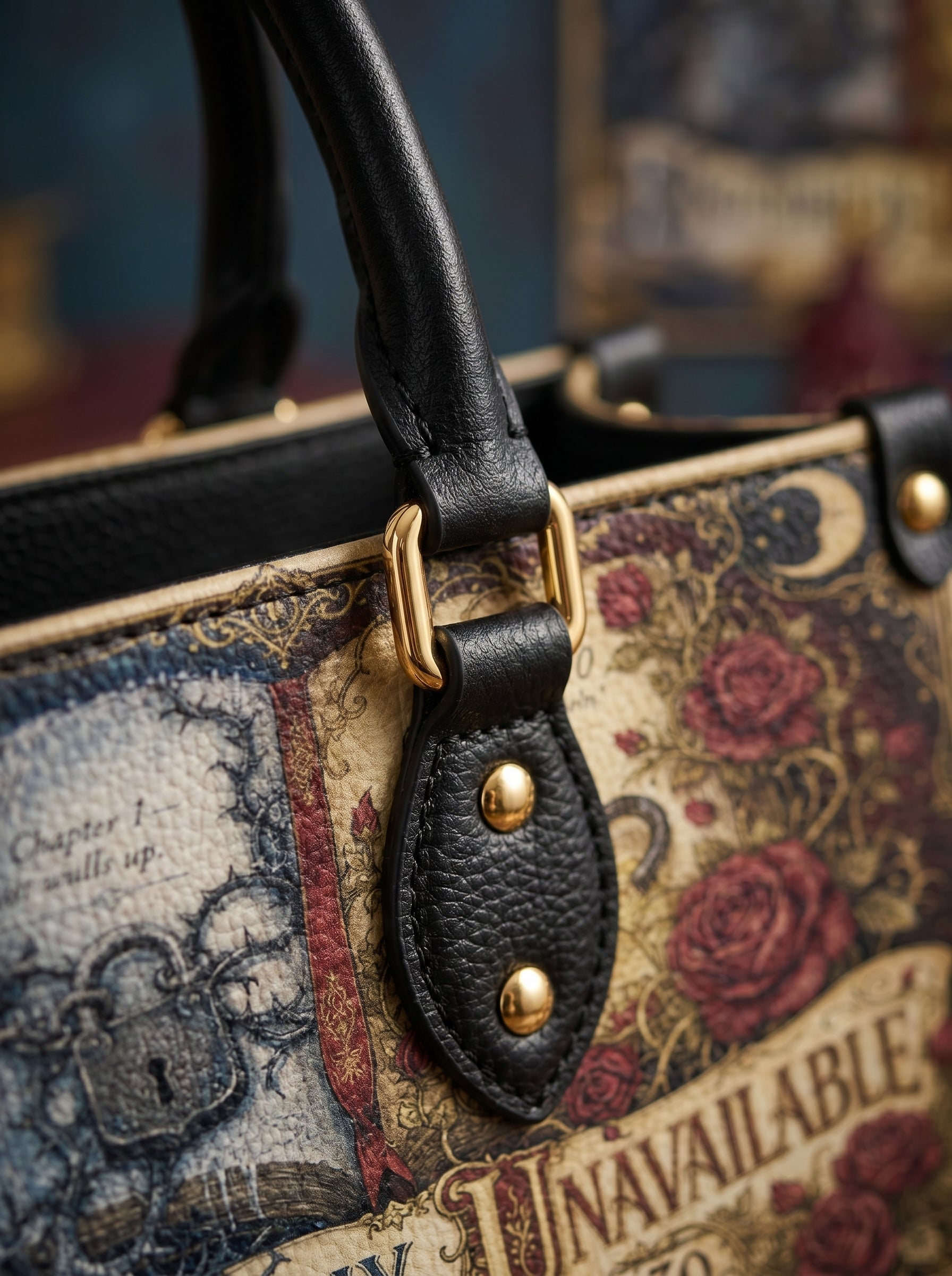 “Emotionally Unavailable Until Chapter 30” Locked-Heart Leather Handbag