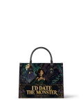 “I’d Date the Monster (Obviously)” Thorned Garden Leather Handbag