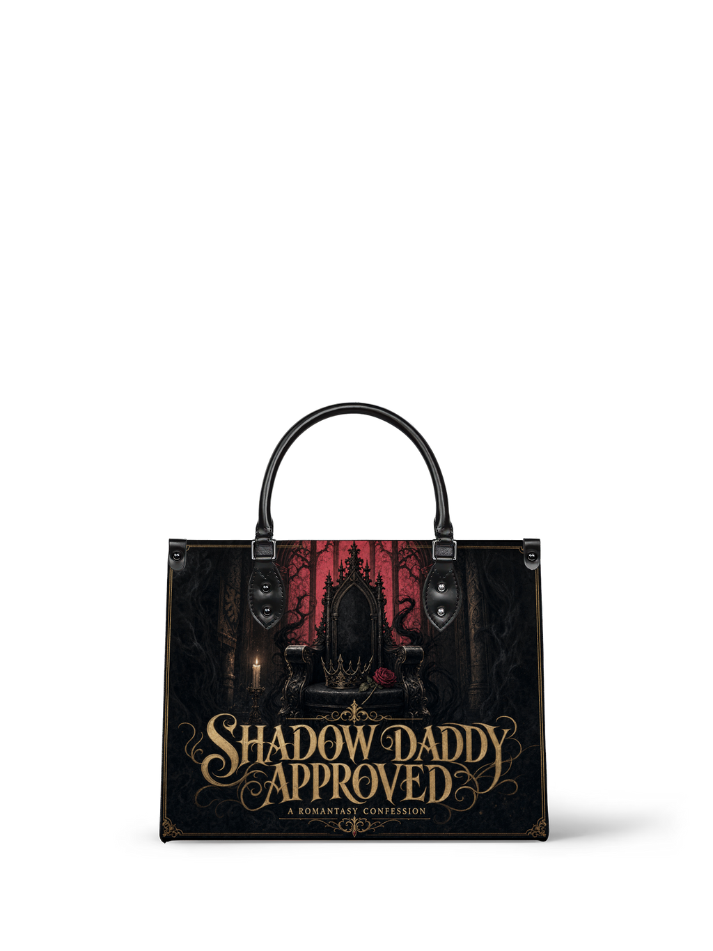 “Shadow Daddy Approved” Empty Throne Leather Handbag