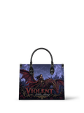 “Violent Little Thing” Dragon-Bonded Leather Handbag