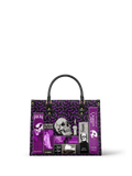 "The Codex of Gothic Tales" Violet Echo Leather Handbag