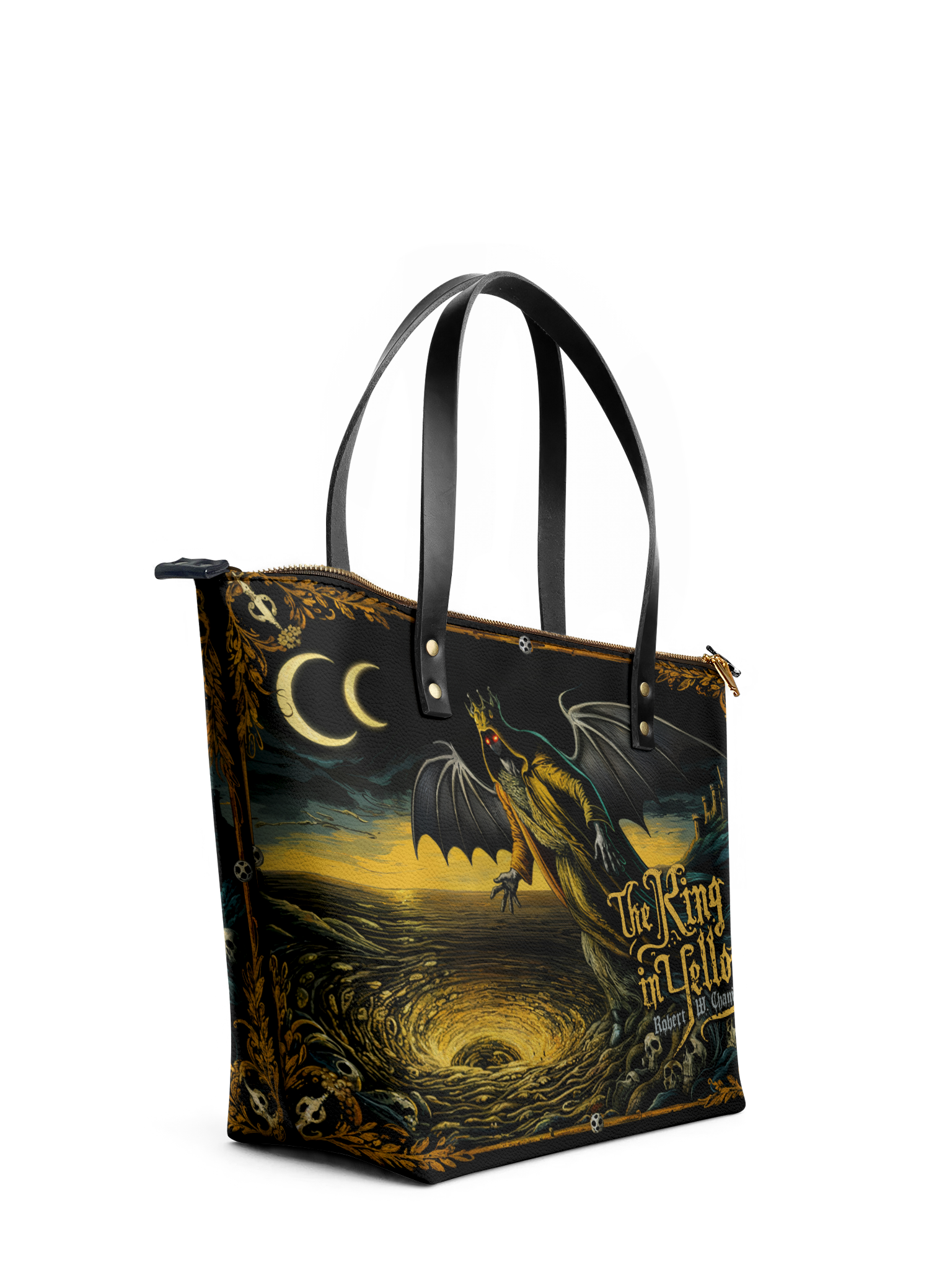 "The King In Yellow" Leather Tote Bag